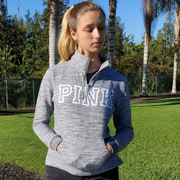 PINK Victoria's Secret half zip pullover sweater S - Picture 4 of 12